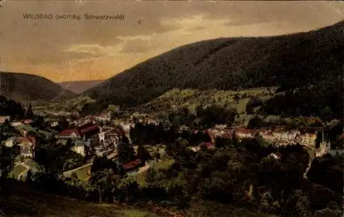 Ak Bad Wildbad im Schwarzwald, Panorama