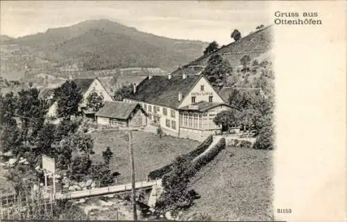 Ak Ottenhofen Bühl in Baden, Teilansicht, Hotel Linde