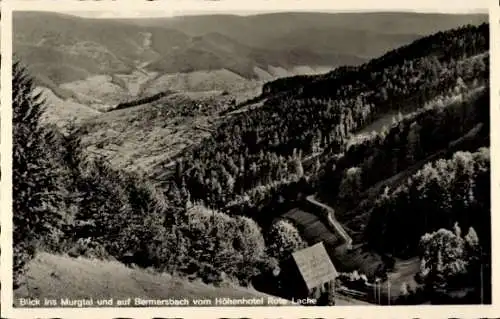 Ak Bermersbach Forbach im Schwarzwald Baden, Blick vom Höhenhotel Rote Lache