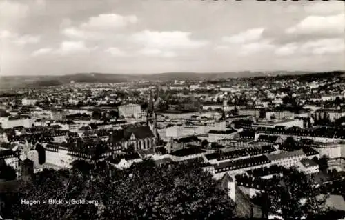 Ak Hagen in Westfalen, Gesamtansicht, Blick vom Goldberg