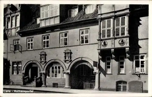 Ak Celle in Niedersachsen, Rathaus, Portal