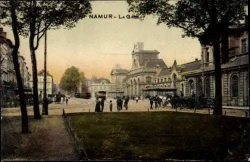 Ak Namur Wallonien, Bahnhof