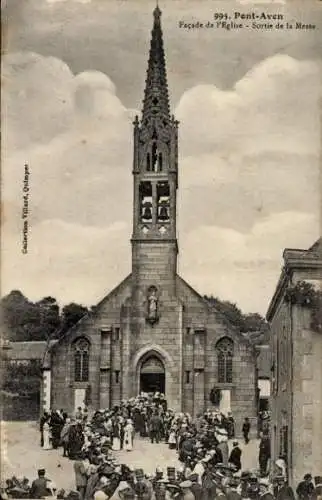 Ak Pont Aven Finistère, Kirche, Messe