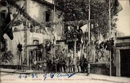 Ak Quimper Finistère, Kaserne Tour de Auvergne, Wachhaus