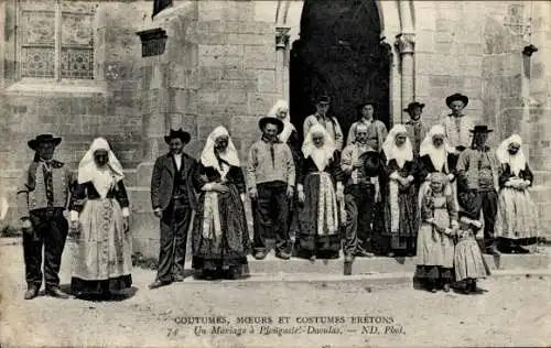 Ak Plougastel Daoulas Finistère, Hochzeit, Bretonische Tracht