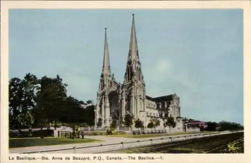 Ak Sainte Anne de Beaupré Québec Kanada, Basilika