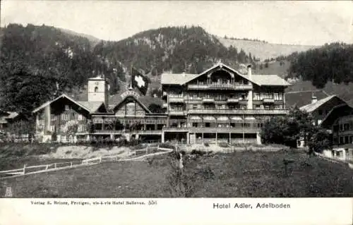 Ak Adelboden Kanton Bern Schweiz, Hotel Adler