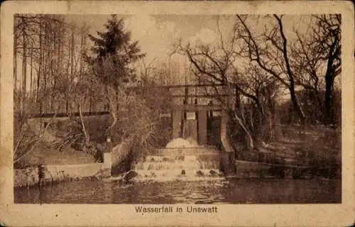 Ak Unewatt Langballig in Angeln, Wasserfall