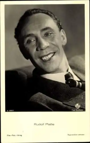 Ak Schauspieler Rudolf Platte, Portrait, Autogramm