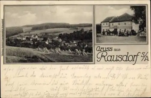 Ak Rausdorf in Thüringen, Panorama, Gasthaus