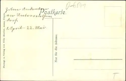 Ak Unterrenthendorf Renthendorf in Thüringen, Gesamtansicht, Dr. Brehms Villa, Gastwirtschaft