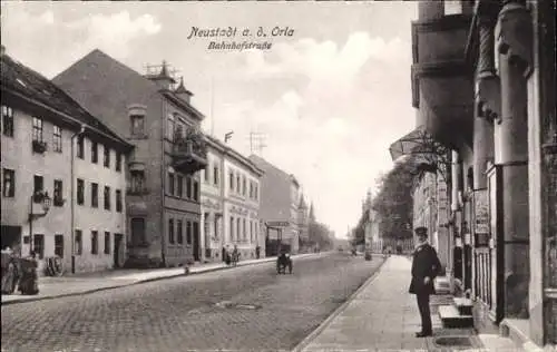 Ak Neustadt an der Orla, Bahnhofstraße