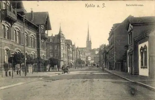 Ak Kahla in Thüringen, Bahnhofstraße