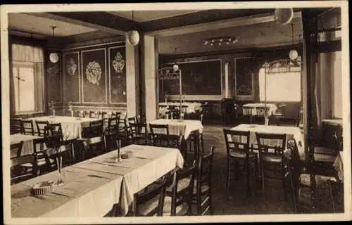 Ak Neustadt an der Orla, Restaurant und Cafe Fürstengarten, Sportlokal des VMBV