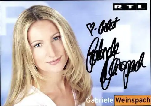 Ak Schauspielerin Gabriele Weinspach, Portrait, Autogramm