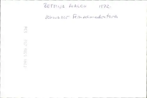 Ak Schauspielerin und Moderatorin Bettina Walch, Portrait, Autogramm