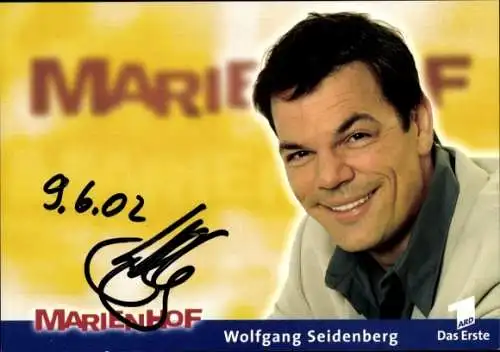 Ak Schauspieler Wolfgang Seidenberg, Portrait, Autogramm, ARD, Serie Marienhof