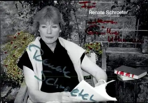 Ak Schauspielerin Renate Schroeter, Portrait, Autogramm