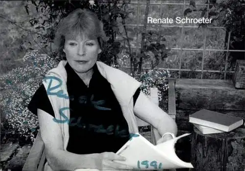 Ak Schauspielerin Renate Schroeter, Portrait, Autogramm