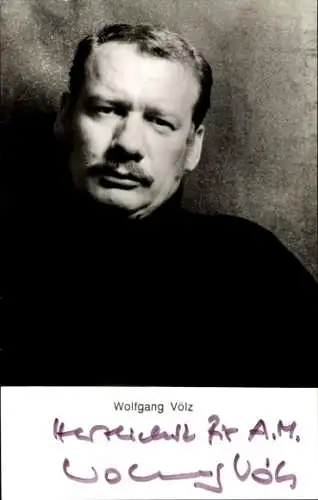 Ak Schauspieler Wolfgang Völz, Portrait, Autogramm