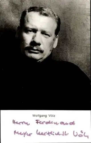 Ak Schauspieler Wolfgang Völz, Portrait, Autogramm