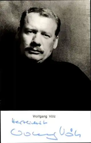 Ak Schauspieler Wolfgang Völz, Portrait, Autogramm