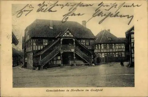 Ak Nordheim im Grabfeld Thüringen, Gemeindehaus