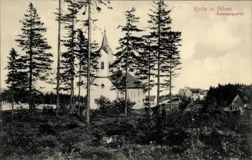 Ak Göhren bei Altenburg Thüringen, Kirche, Kammwegpartie