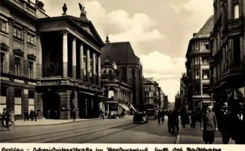 Ak Wrocław Breslau Schlesien, Schweidnitzerstraße, Stadttheater