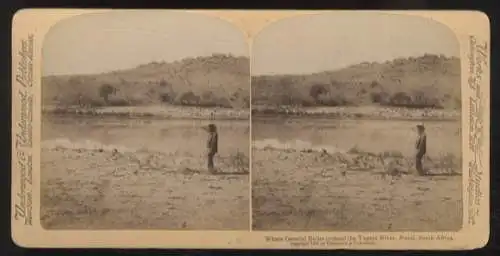 Stereo Foto Wo General Buller den Fluß Tugela überschritt, nahe Natal, Südafrika