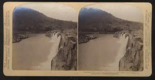 Stereo Foto Die Mittleren Fälle des Tugela River nahe Colenso, Südafrika