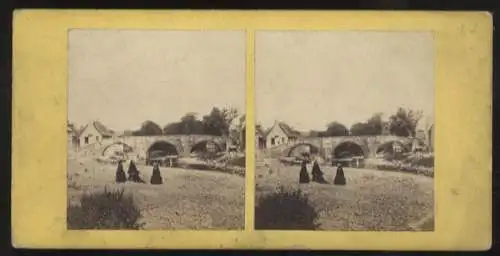 Stereo Foto Die Alte Brücke in Jedburgh, Schottland