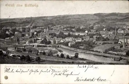 Ak Kettwig Essen im Ruhrgebiet, Gesamtansicht