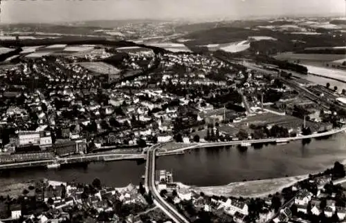 Ak Kettwig Essen im Ruhrgebiet, Fliegeraufnahme, Panorama