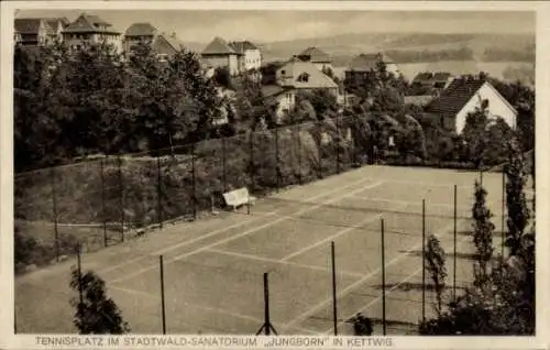 Ak Kettwig Essen im Ruhrgebiet, Stadtwald-Sanatorium Jungborn, Tennisplatz