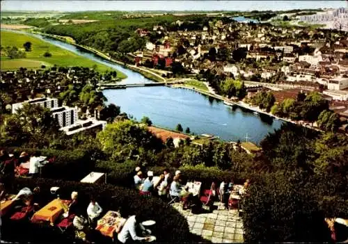 Ak Kettwig Essen im Ruhrgebiet, Cafe Restaurant Haus Seeblick, Aussicht von der Terrasse