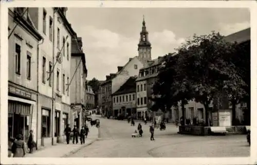 Ak Schneeberg im Erzgebirge, Straßenpartie