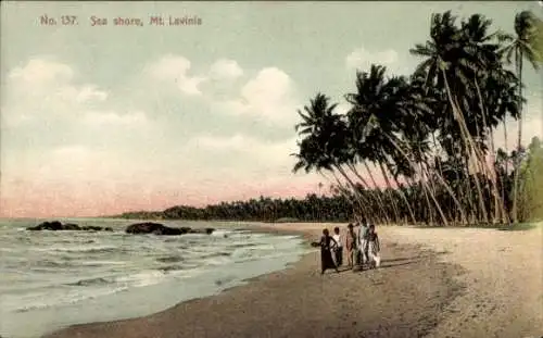 Ak Ceylon Sri Lanka, Meeresküste, Mount Lavinia