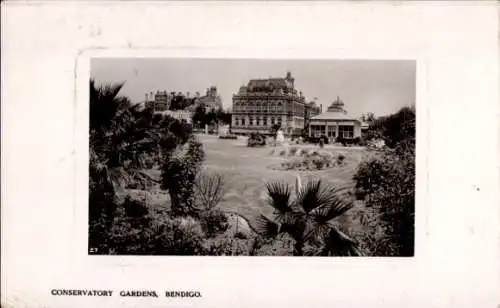 Ak Bendigo Victoria Australien, Conservatory-Gardens