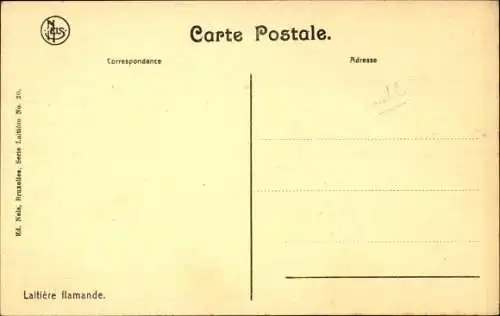 Ak Belgische Milchfrau, Volkstracht