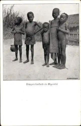 Ak Mayumbé Dem. Rep. Kongo Zaire, Kindergruppe, Porträt