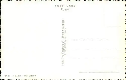 Ak Cairo Kairo Ägypten, Zitadelle