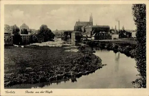 Ak Görlitz in der Lausitz, Neißepartie