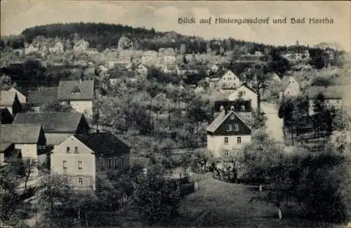 Ak Bad Hartha Hintergersdorf Tharandt im Erzgebirge, Teilansicht