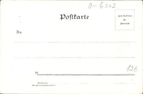 Litho Elgersburg in Thüringen, Burg, Gesamtansicht