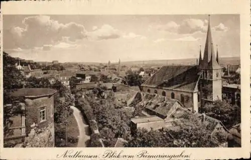 Ak Nordhausen am Harz, Blick vom Primariusgraben, Kirche