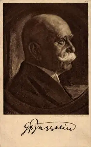 Künstler Ak Bauer, Karl, Ferdinand Graf von Zeppelin, Portrait