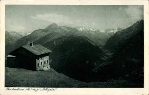 Ak Mayrhofen im Zillertal Tirol, Penken, Penkenhaus, Gebirgspanorama