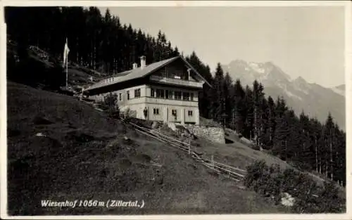 Ak Mayrhofen Tirol, Blick auf das Gasthaus Wiesenhof