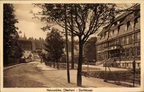 Ak Hahnenklee Bockswiese Goslar im Harz, Dorfstraße, Postamt